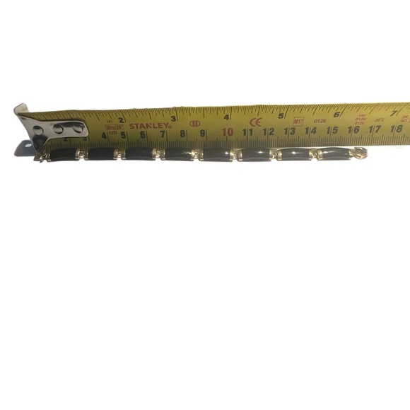 Good Luck 14k Gold Chinese Symbol and Onyx Panel Set 🌹 - Picture 7 of 7